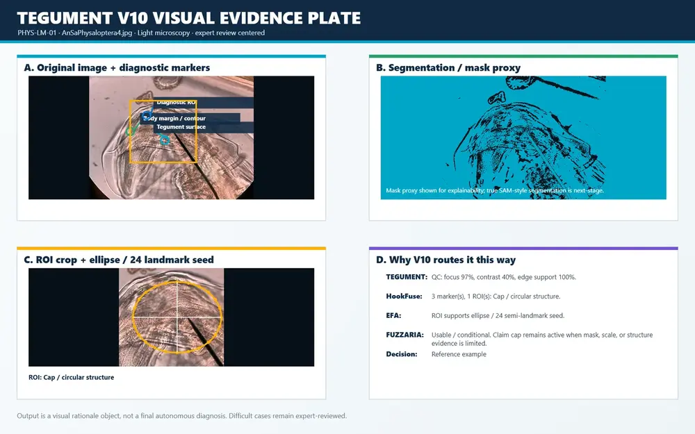 Visual evidence plate